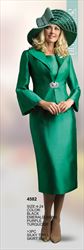 Silky Twill Three Piece Skirt Suit 4582